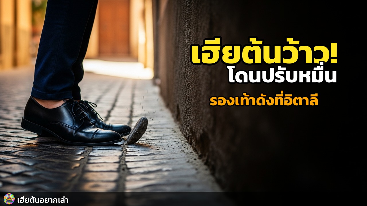 เฮียต้นว้าว! รองเท้าเสียงดัง โดนปรับเป็นหมื่นที่อิตาลี!