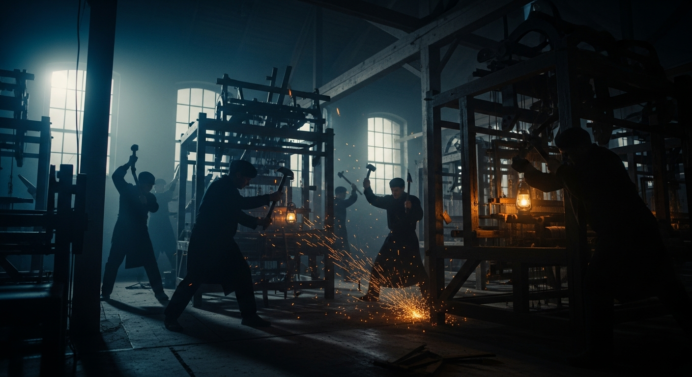 กบฏลัดไดต์: เมื่อคนงานอังกฤษลุกขึ้นสู้ ไม่ใช่เพราะเกลียดเครื่องจักร แต่ถูกแย่งงานและกดขี่ - ภาพประกอบ 5